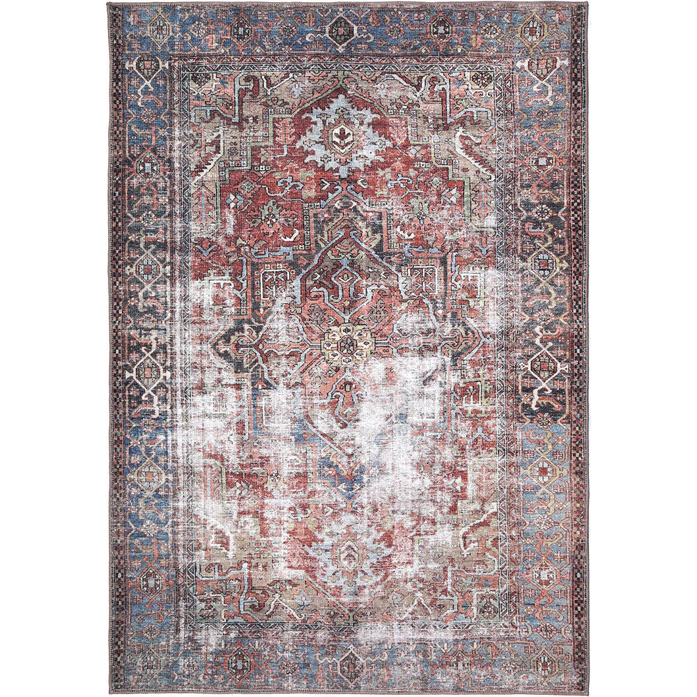 Sophia Heritage Machine Washable in Grey & Red Rug – The Rug Collective™