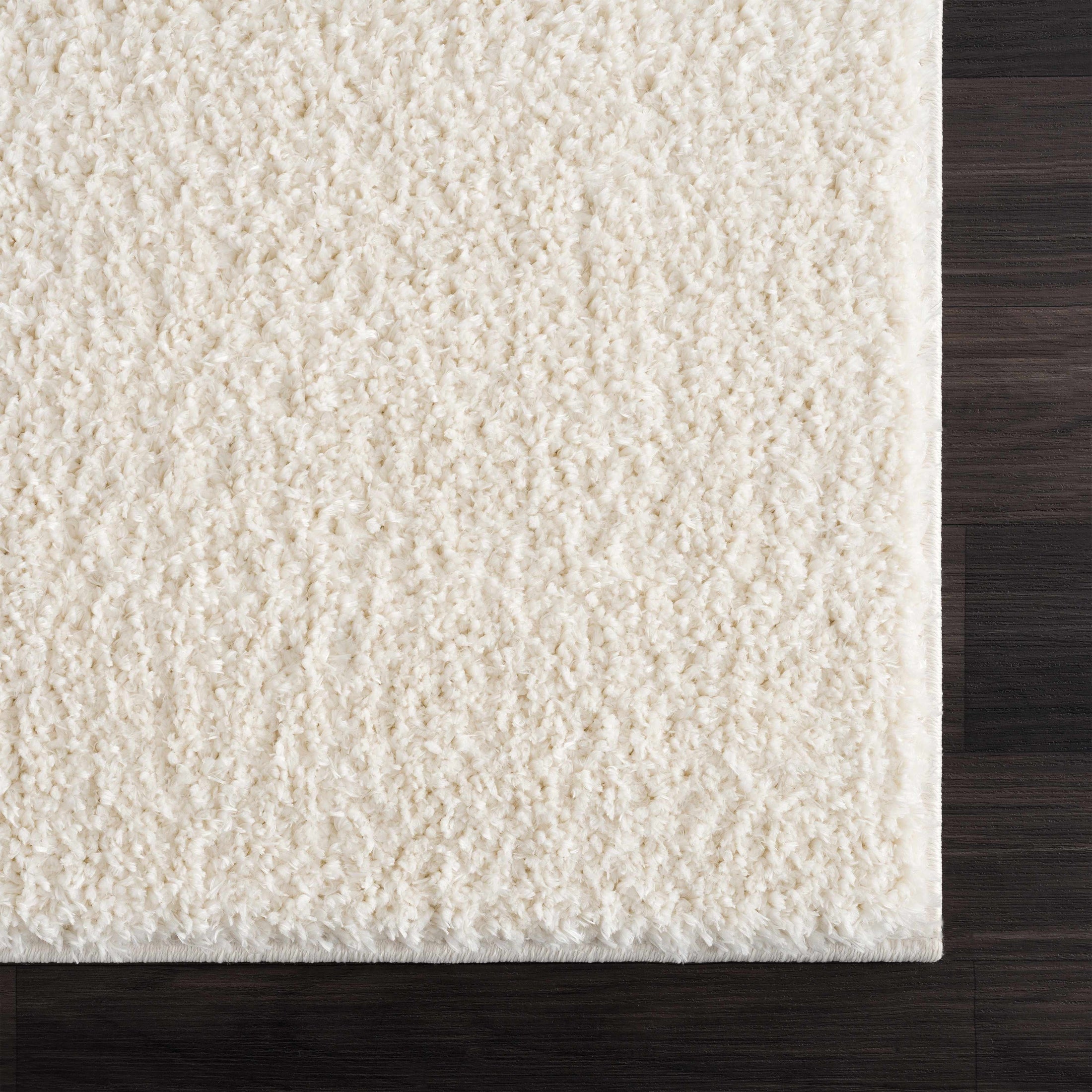 Judy Solid White Washable Shag Rug