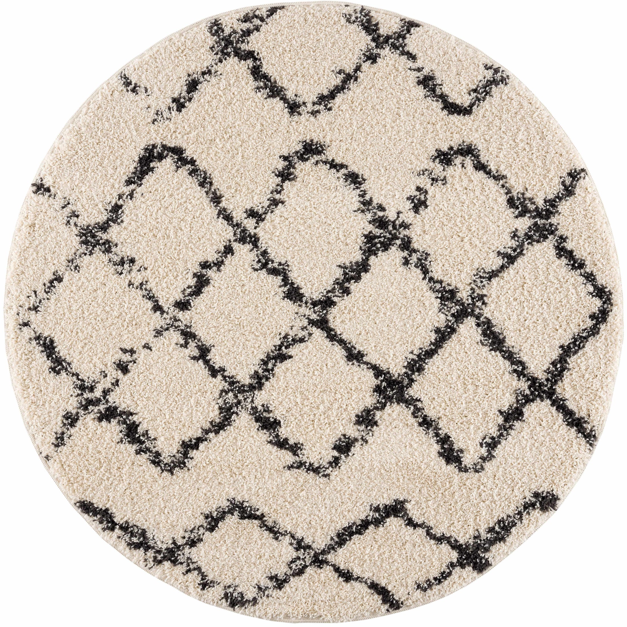 Wallagrass Beige Trellis Tassel Shag - Clearance