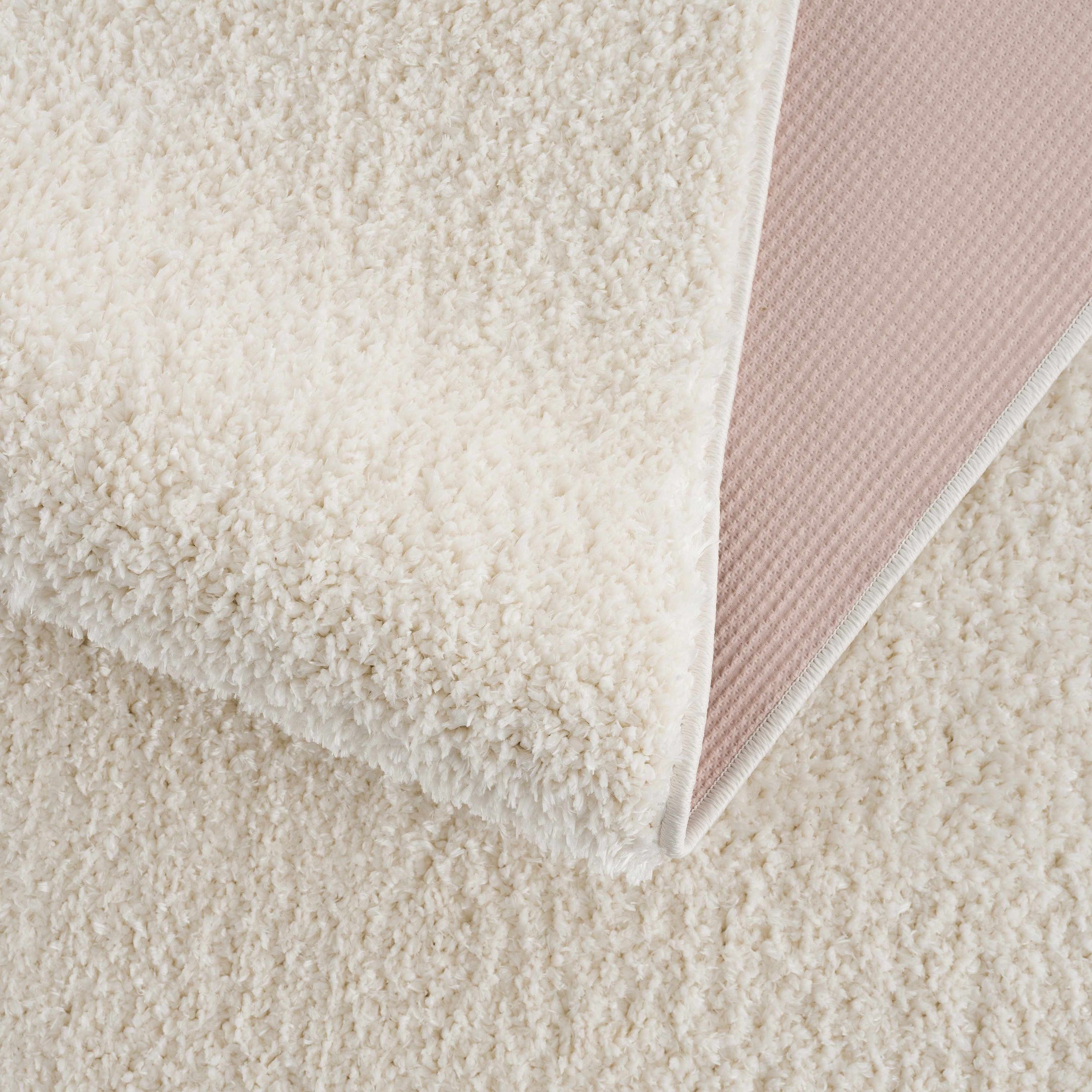 Judy Solid White Washable Shag Rug