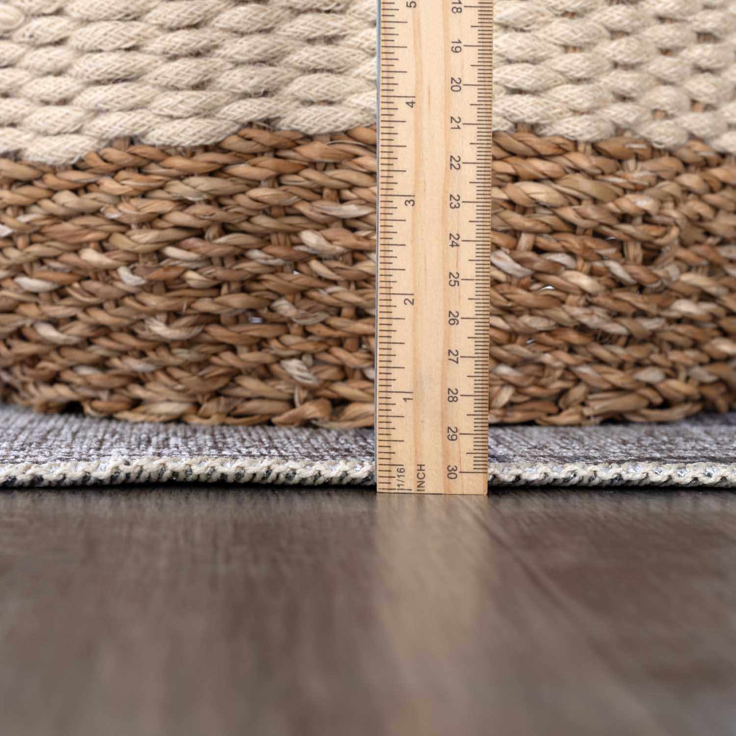 Barny Gray Washable Area Rug