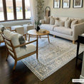 Load image into Gallery viewer, Arias Cream & Blue Washable Area Rug
