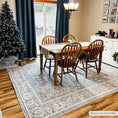 Load image into Gallery viewer, Arias Cream & Blue Washable Area Rug
