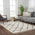 Load image into Gallery viewer, Wallagrass Beige Trellis Tassel Shag - Clearance
