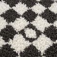 Load image into Gallery viewer, Kieu Black & White Checkered Shag Rug
