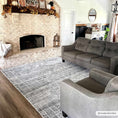 Load image into Gallery viewer, Barny Cream & Gray Washable Area Rug
