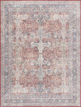 Load image into Gallery viewer, Ambre Distressed Red Washable Rug - Limited Edition
