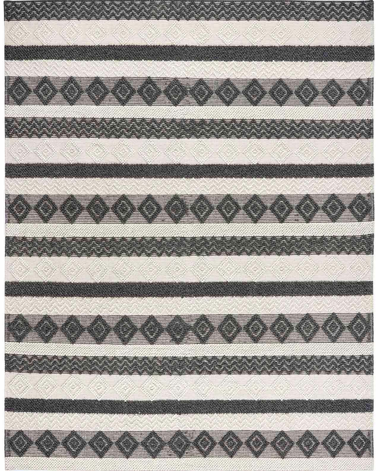 Whittington Black&White Wool Rug - Clearance