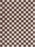 Load image into Gallery viewer, Canika Brown Washable Checkered Area Rug
