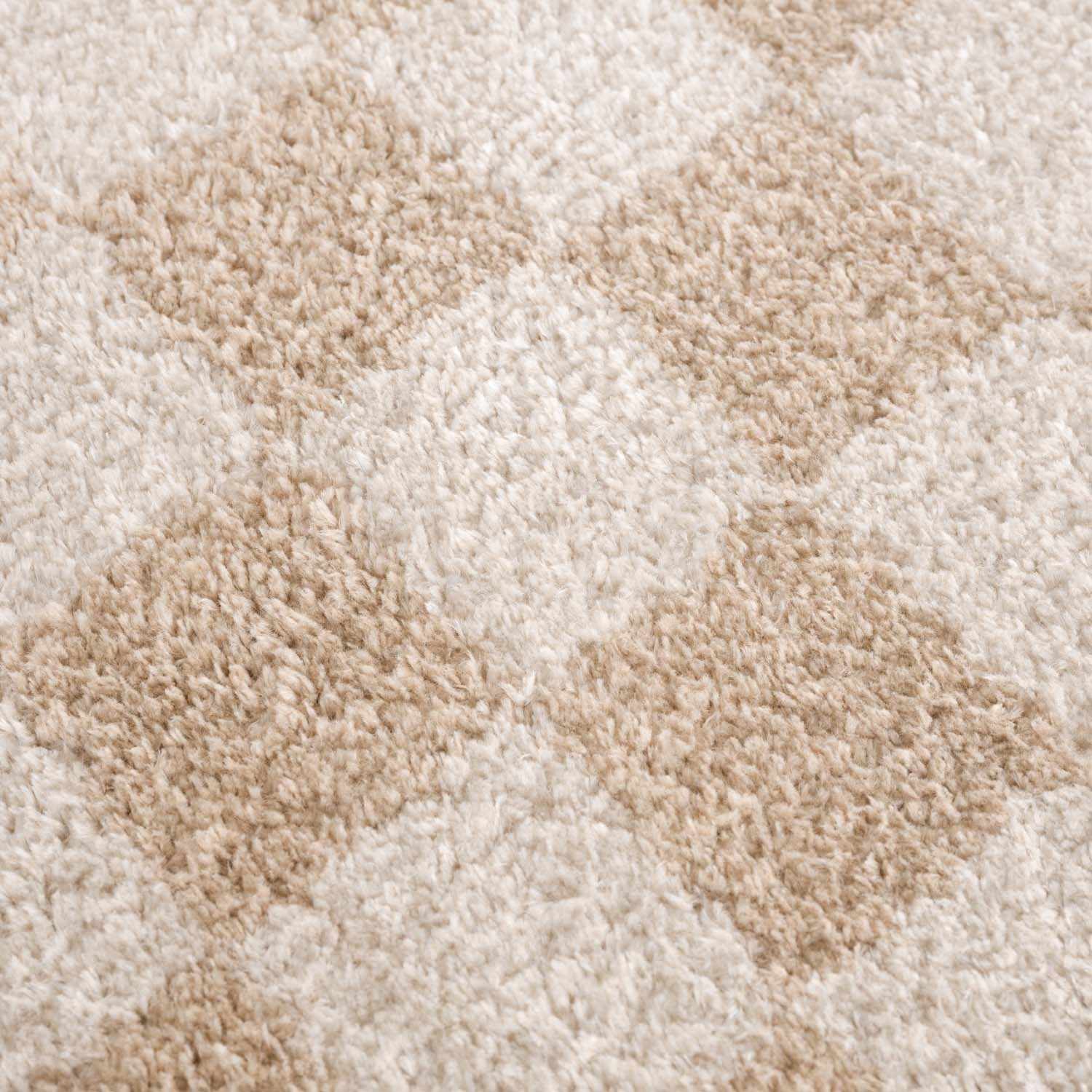 Canika Beige Washable Checkered Area Rug