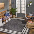 Load image into Gallery viewer, Coonamble Bordered Antrasit Outdoor Rug
