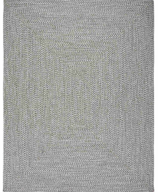 Cream Charcoal Braided Faux Jute Rug