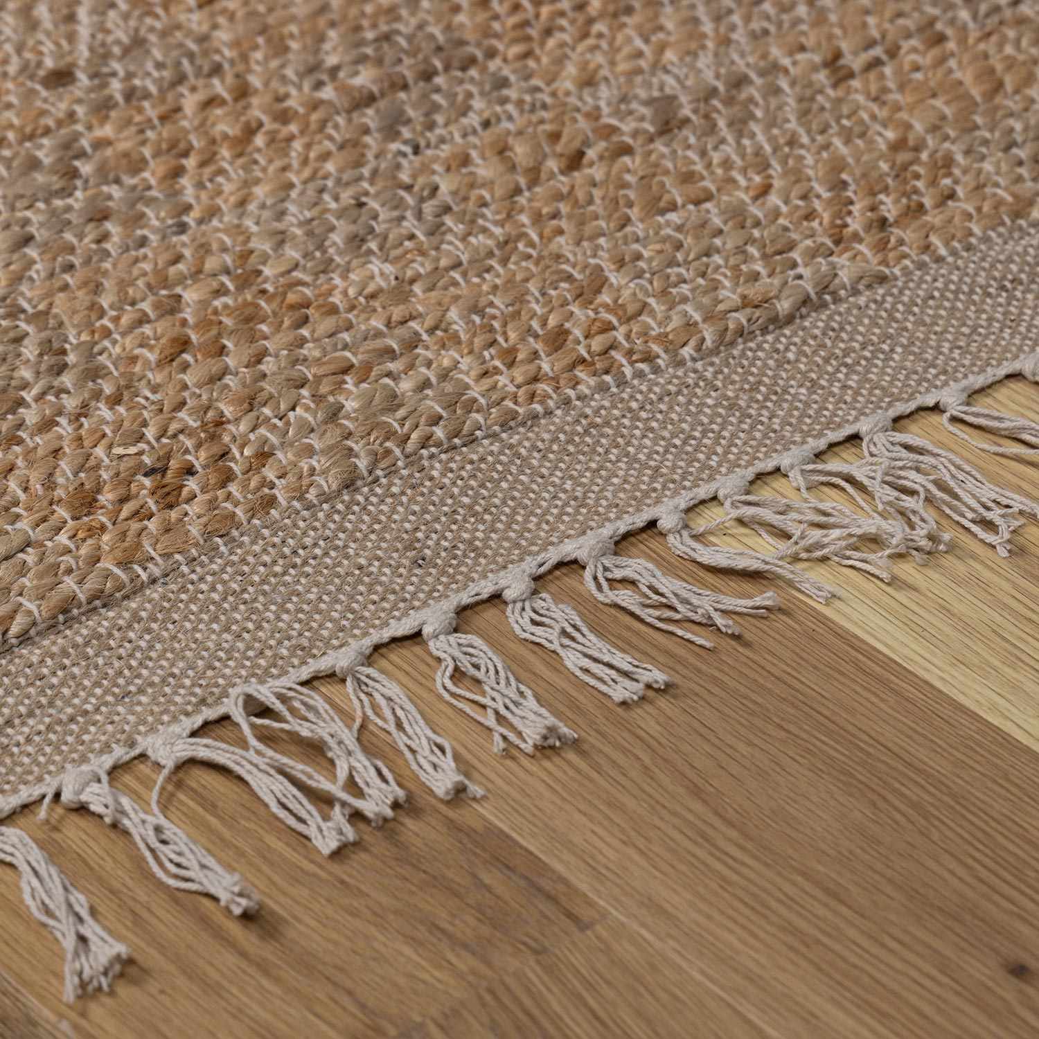 Lonut Lite Checkered Jute Rug