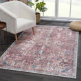 Load image into Gallery viewer, Burgundy Holi-2303 Washable Area Rug
