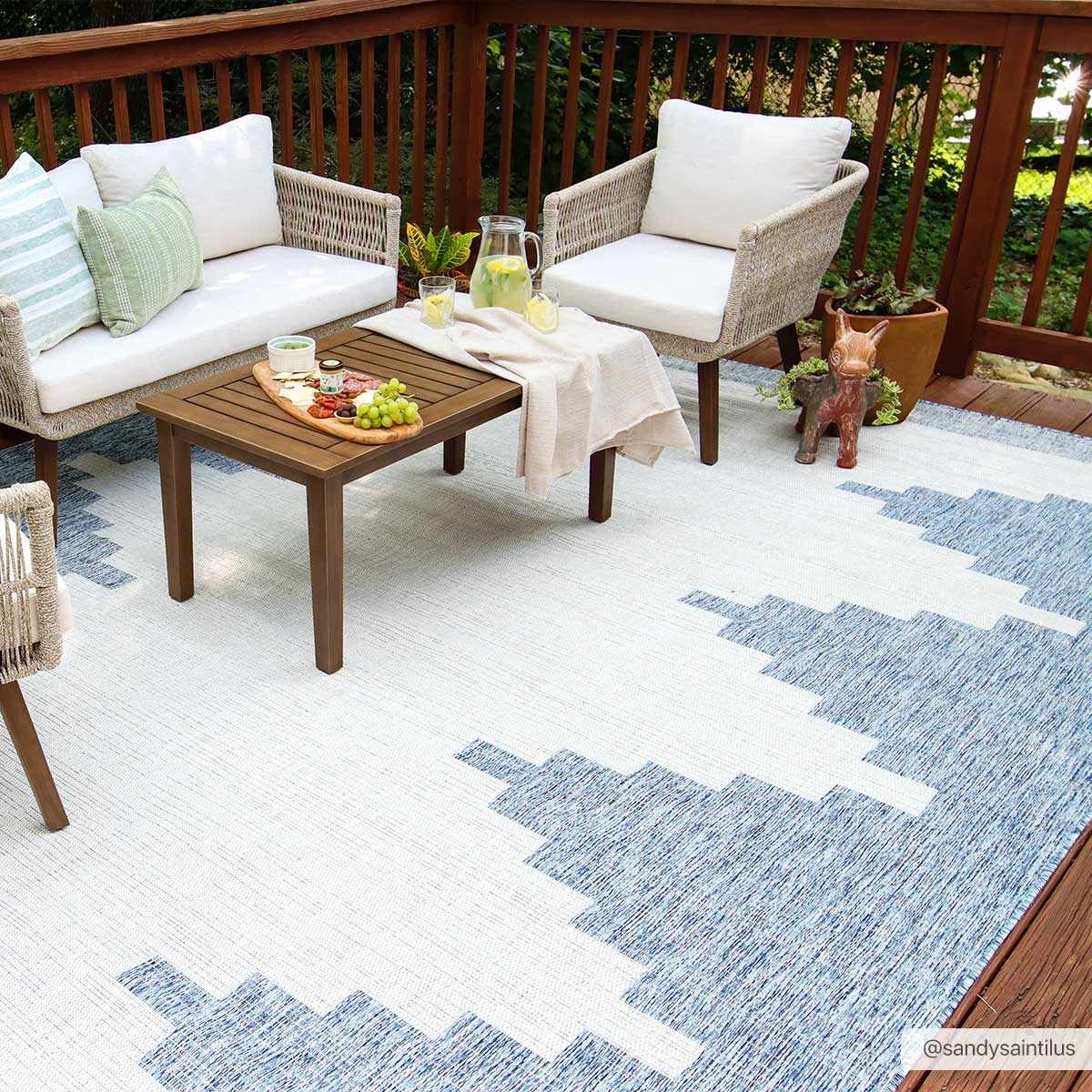 Djugun Blue Outdoor Rug