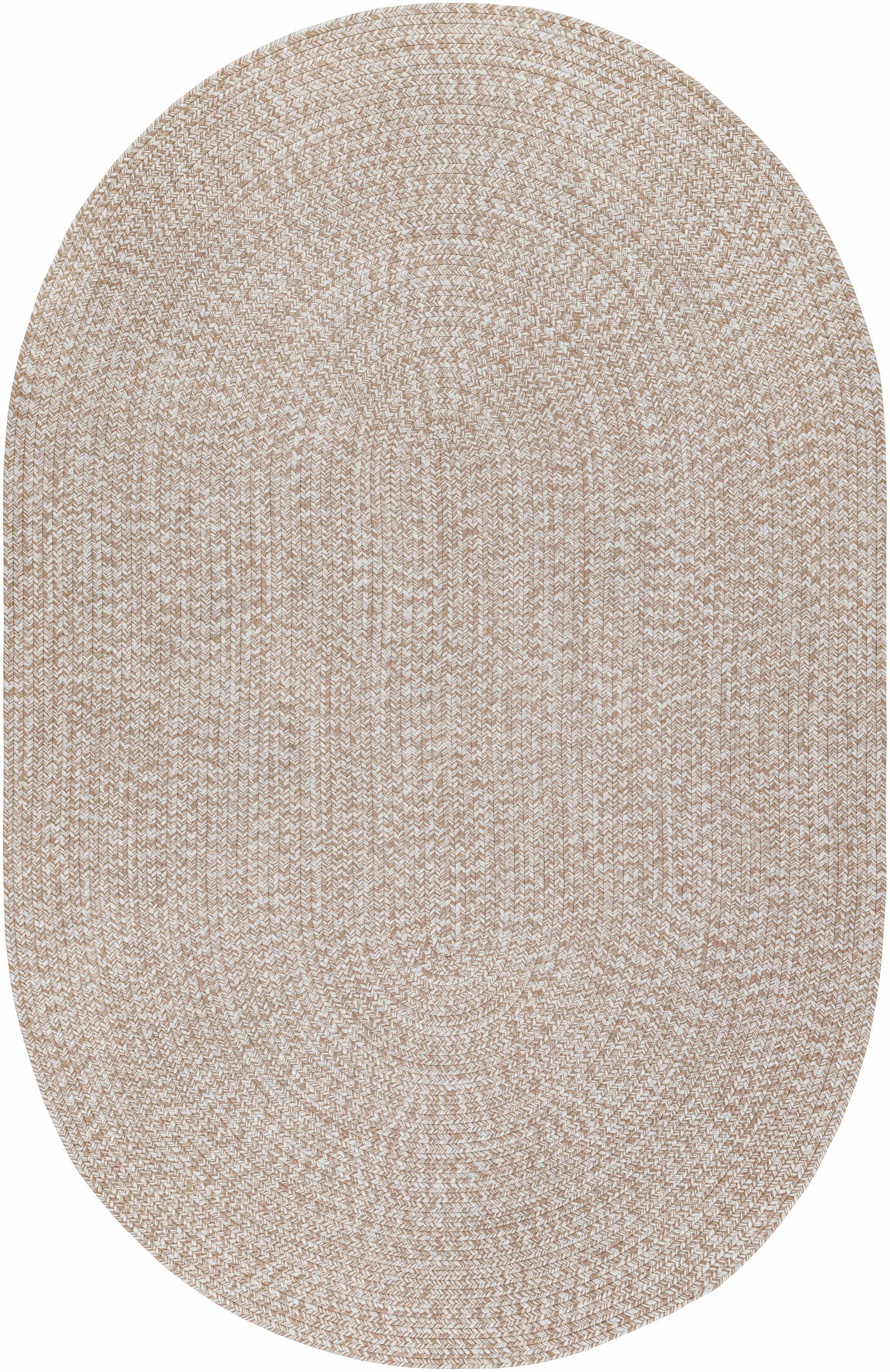 Cream Braided Faux Jute Rug