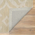 Load image into Gallery viewer, Fyffe Embossed Beige Wool Area Rug
