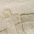 Load image into Gallery viewer, Fyffe Embossed Beige Wool Area Rug
