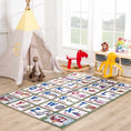 Load image into Gallery viewer, Osric Colorful Alphabet Washable Kids Rug
