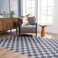 Load image into Gallery viewer, Alie Gray Checkered Washable Area Rug
