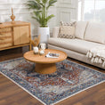 Load image into Gallery viewer, Cabacungan Blue & Rust Washable Area Rug - Clearance
