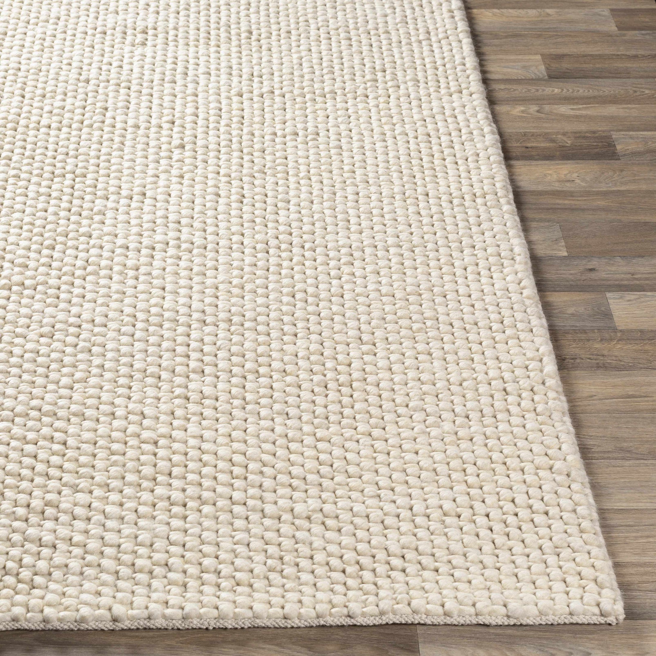 Lucerne Plain Cream Wool Rug LNE-1000