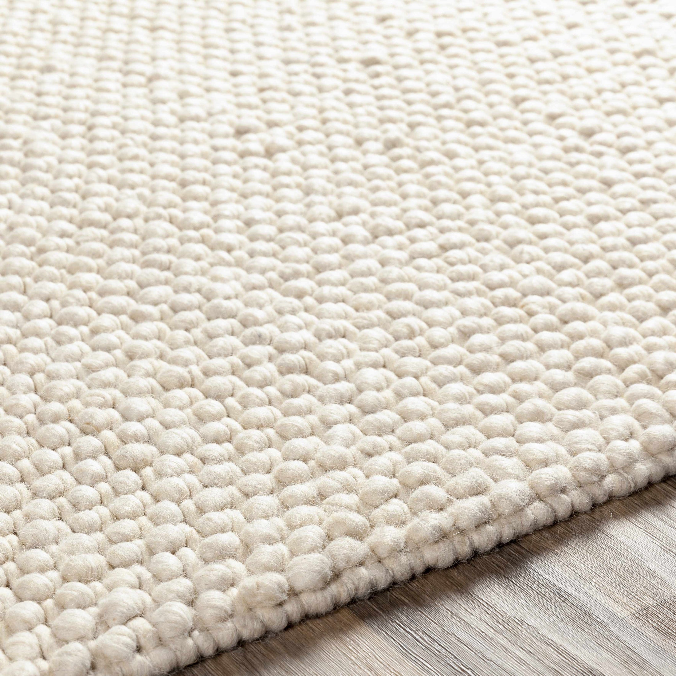 Lucerne Plain Cream Wool Rug LNE-1000