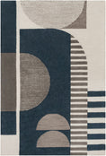 Load image into Gallery viewer, Brooklyn Blue&Gray Modern Wool Rug
