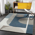 Load image into Gallery viewer, Brooklyn Blue&Gray Modern Wool Rug
