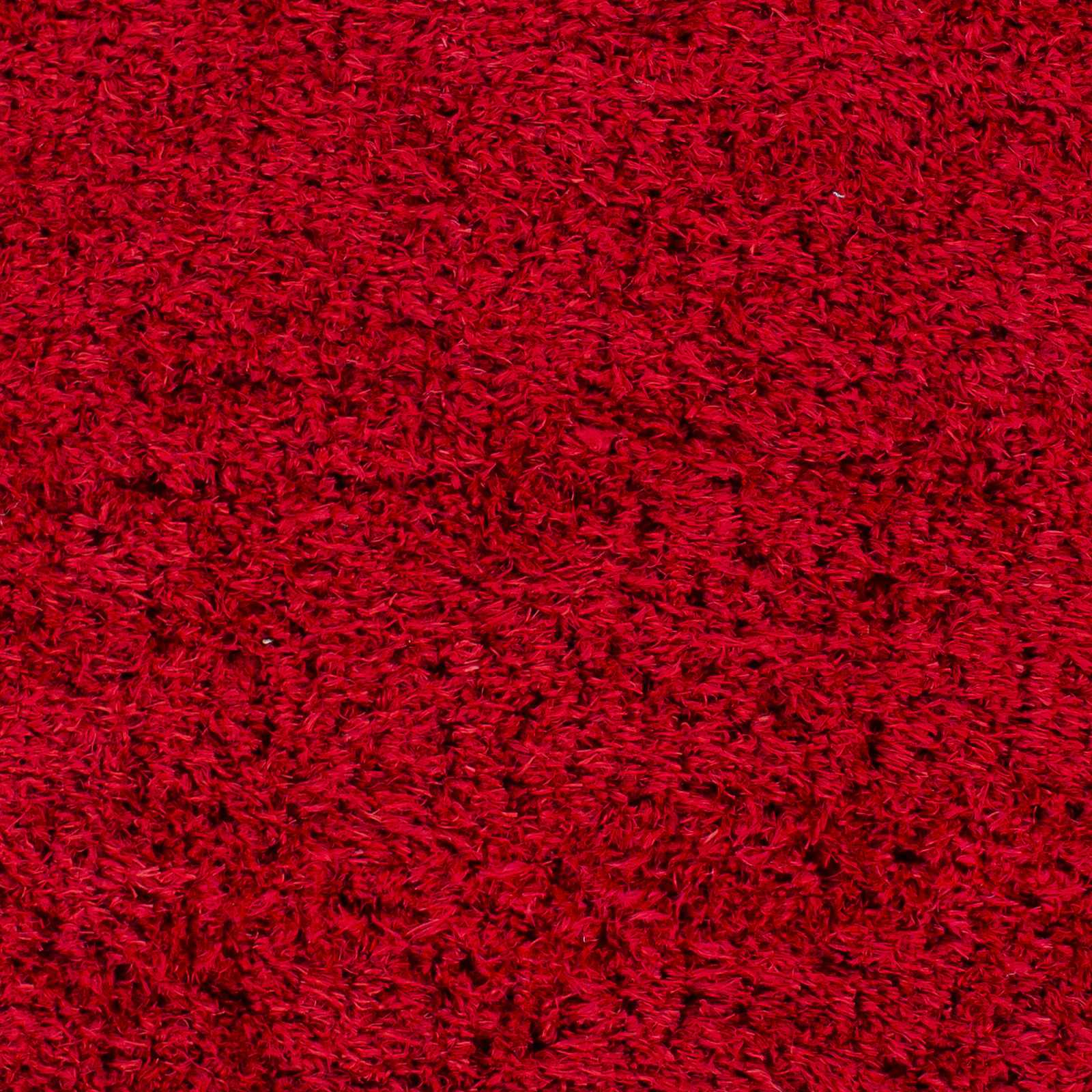 Siari Solid Red Shag Carpet