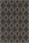 Load image into Gallery viewer, Unique Black Lattice Trellis Outdoor Rug
