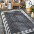 Load image into Gallery viewer, Coonamble Bordered Antrasit Outdoor Rug
