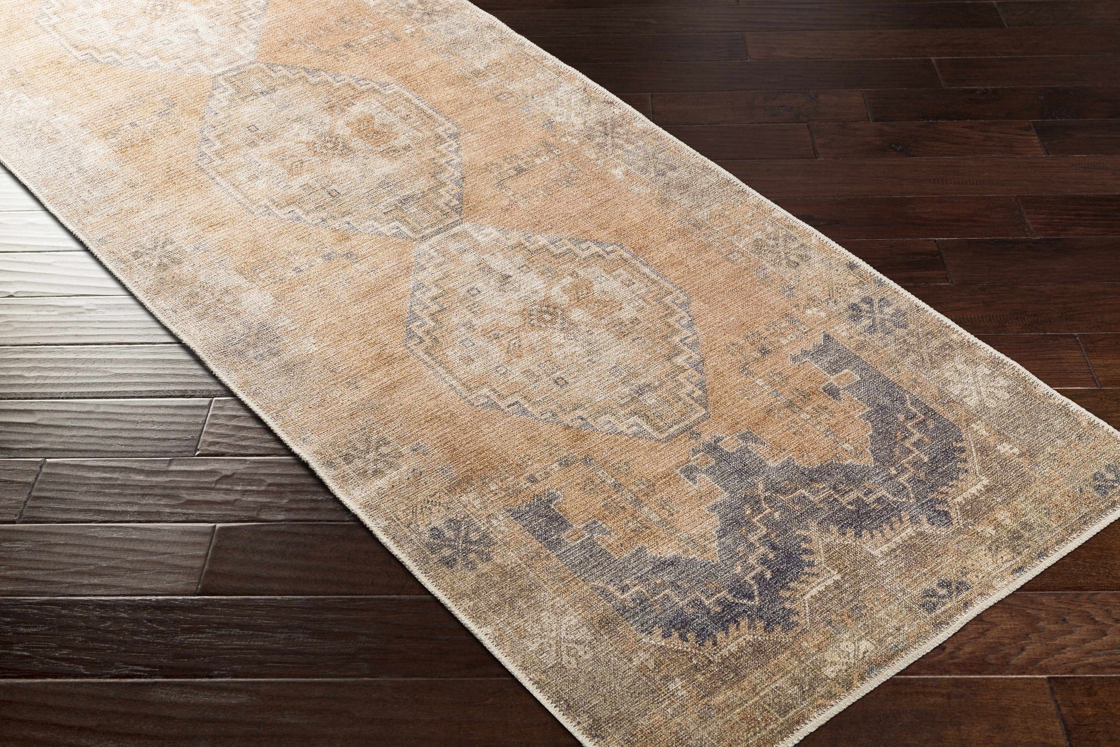 Carrabelle Peach Washable Area Rug - Clearance