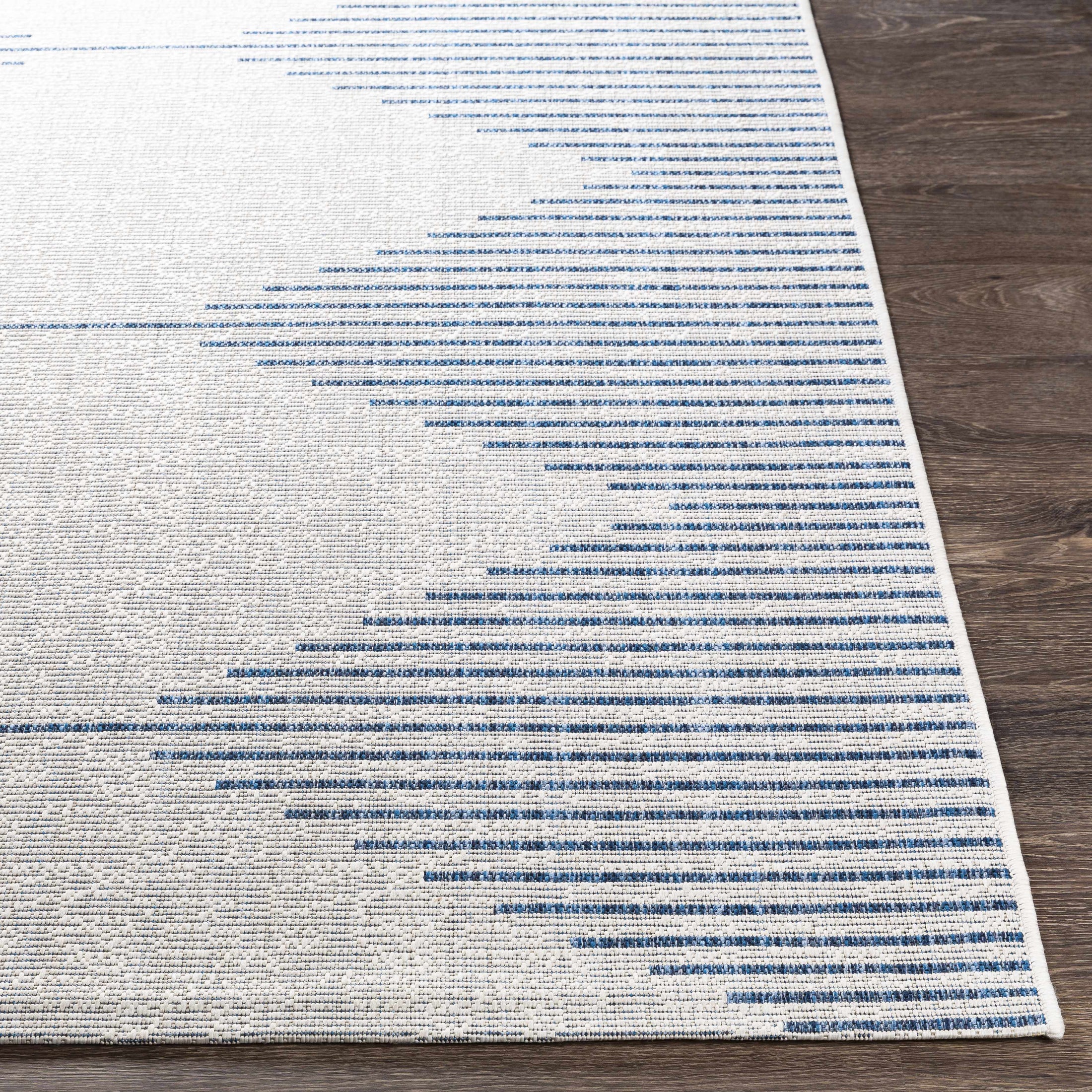 Stephan Blue & Cream Outdoor Rug