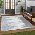 Load image into Gallery viewer, Stephan Blue & Cream Outdoor Rug
