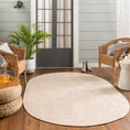 Load image into Gallery viewer, Cream Braided Faux Jute Rug
