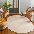 Load image into Gallery viewer, Cream Braided Faux Jute Rug
