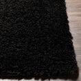 Load image into Gallery viewer, Siari Solid Black Shag Rug
