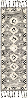 Load image into Gallery viewer, Gardner Cream on Gray Wool Tassel Rug - Clearance
