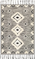 Load image into Gallery viewer, Gardner Cream on Gray Wool Tassel Rug - Clearance
