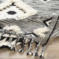 Load image into Gallery viewer, Gardner Cream on Gray Wool Tassel Rug - Clearance
