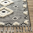 Load image into Gallery viewer, Gardner Cream on Gray Wool Tassel Rug - Clearance
