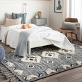 Load image into Gallery viewer, Gardner Cream on Gray Wool Tassel Rug - Clearance
