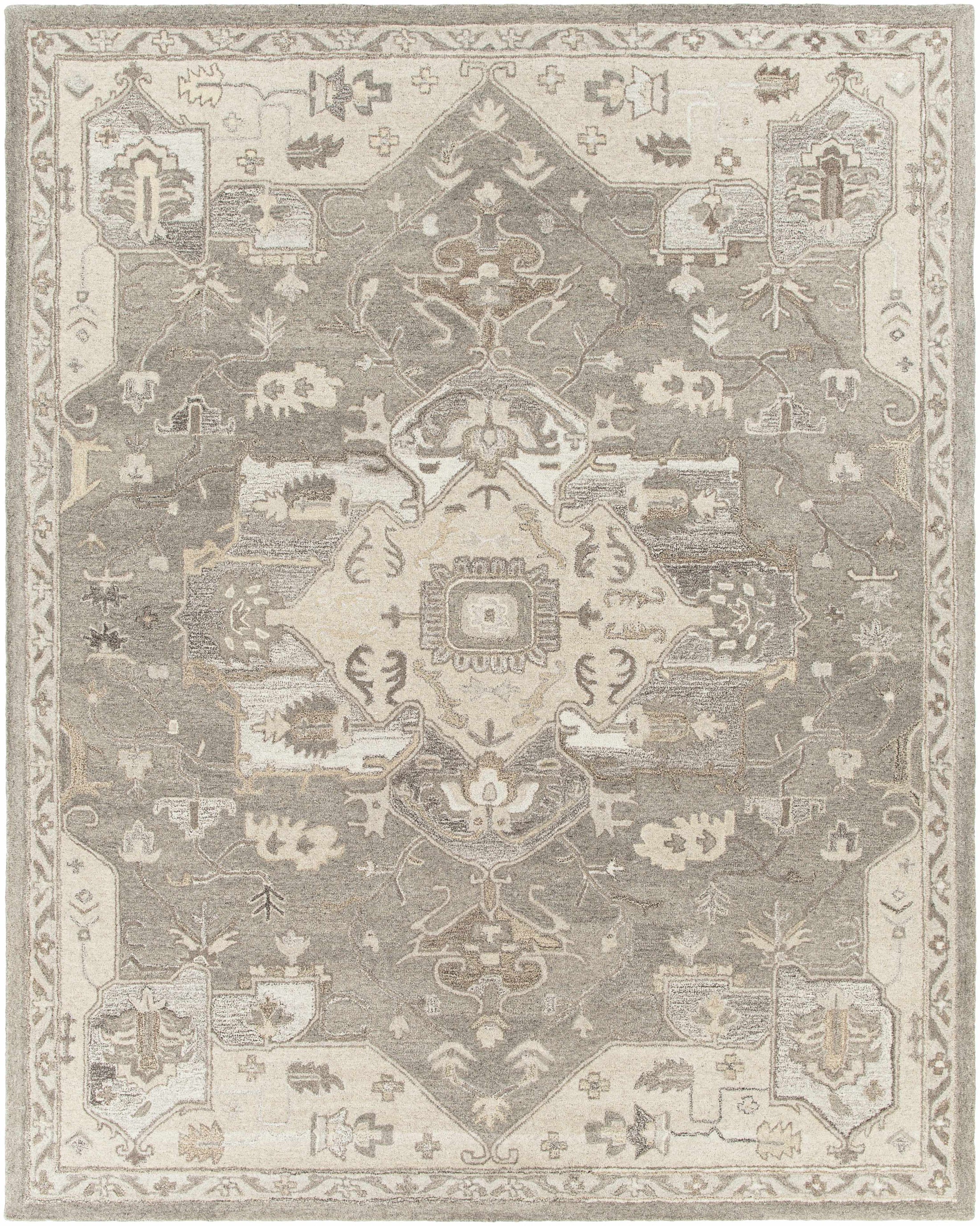 Broomfield 1196 Hand Tufted Taupe Wool Rug