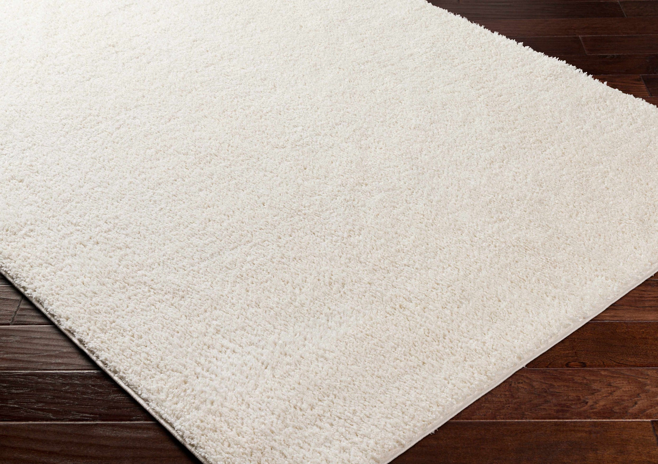 Judy Solid White Washable Shag Rug