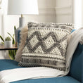 Load image into Gallery viewer, Sagamore Cream Trellis Wool&Cotton Throw Pillow
