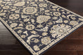 Load image into Gallery viewer, Copen Black Floral Wool Rug
