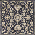 Load image into Gallery viewer, Copen Black Floral Wool Rug
