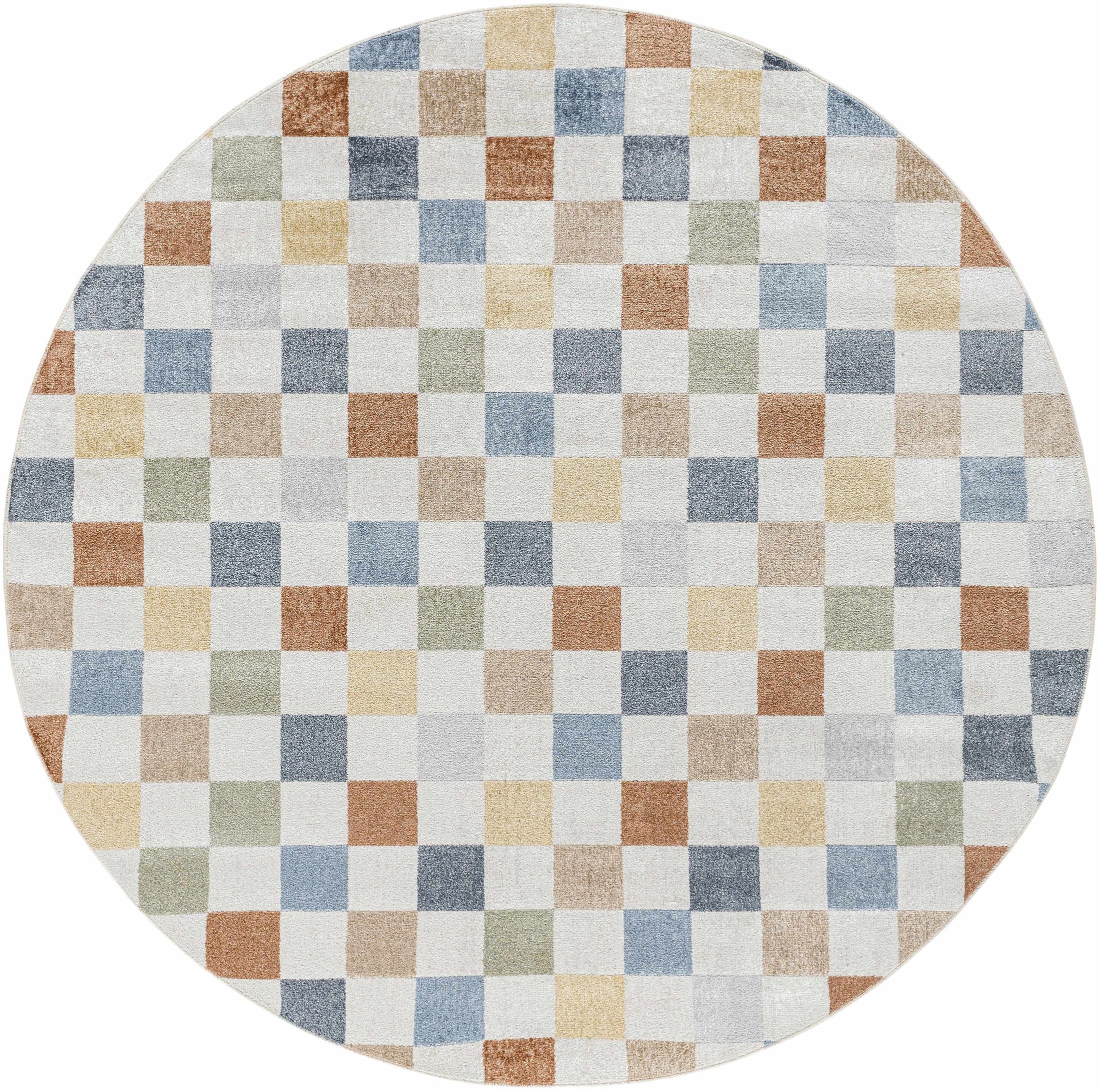 Alie Colorful Checkered Washable Rug