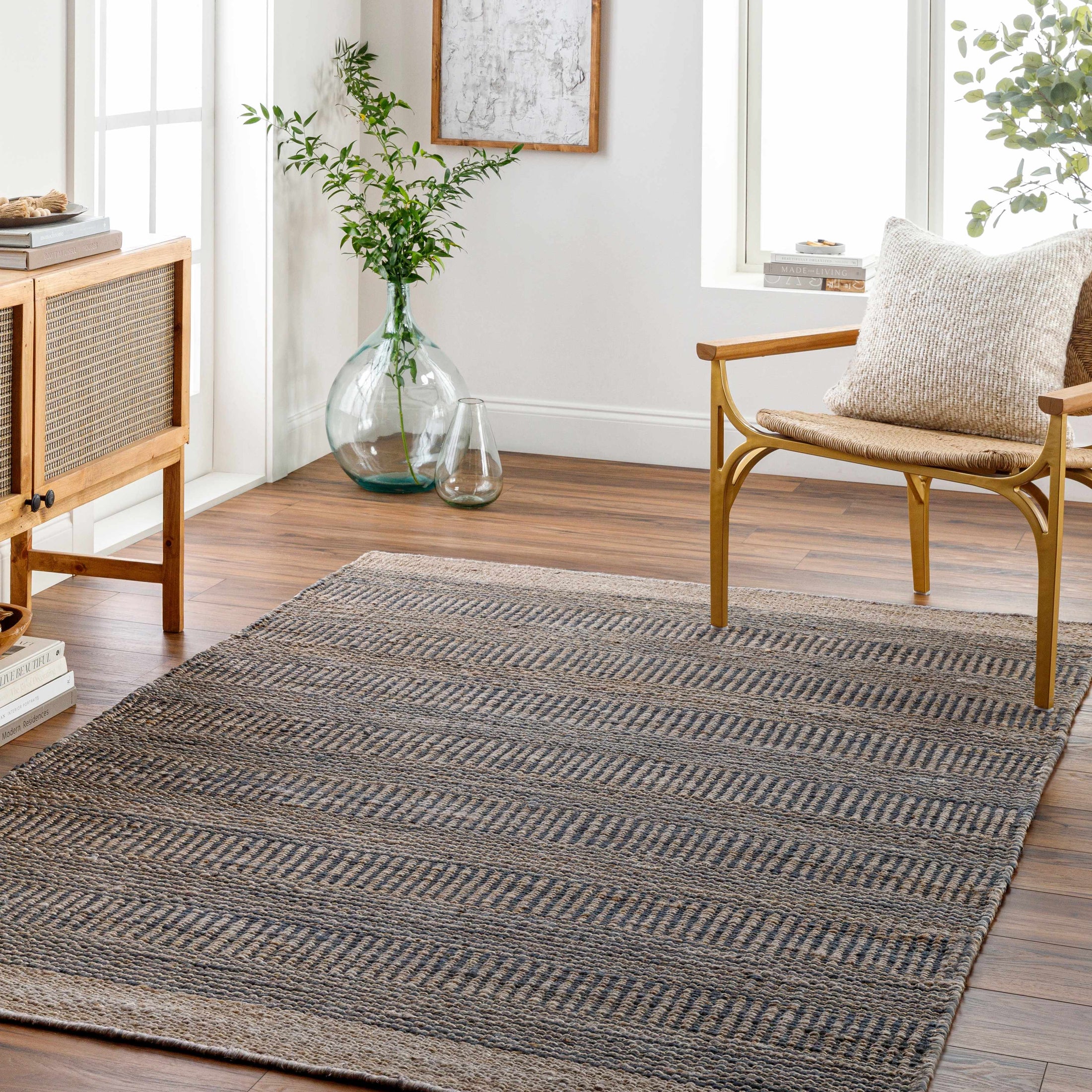 Navy Elle Jute Rug